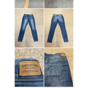 Levis pull on super skinny jeans womens sz 6 29W high rise blue jeans stretch
